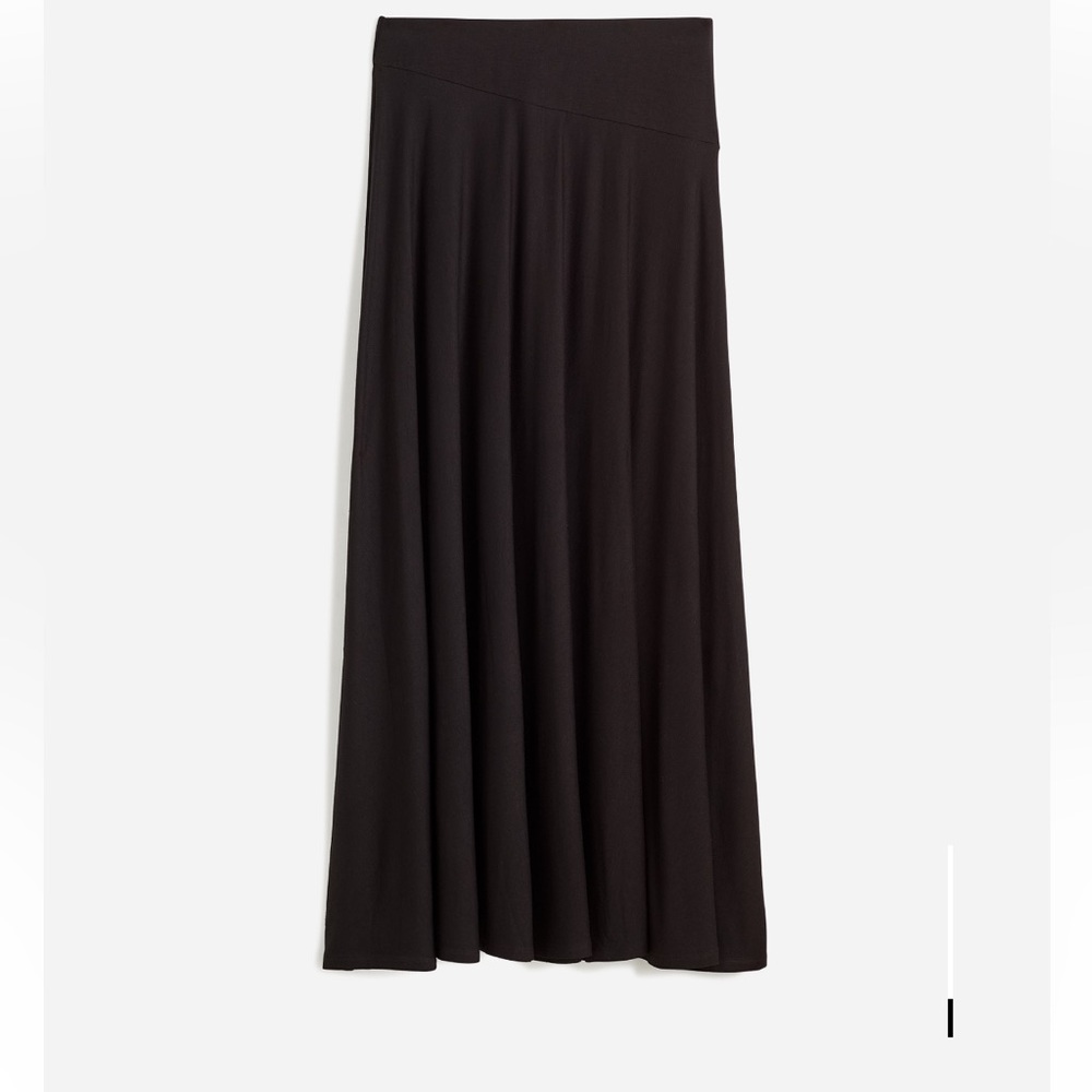 Madewell Jersey Asymmetric-Seam Midi Skirt